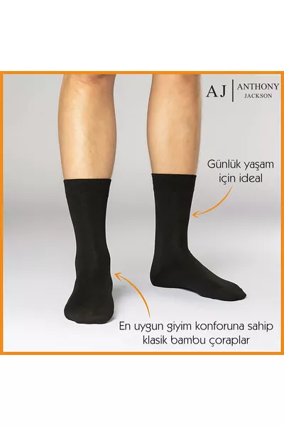 6 Paires de Chaussettes Homme Classiques BAMBOU Premium