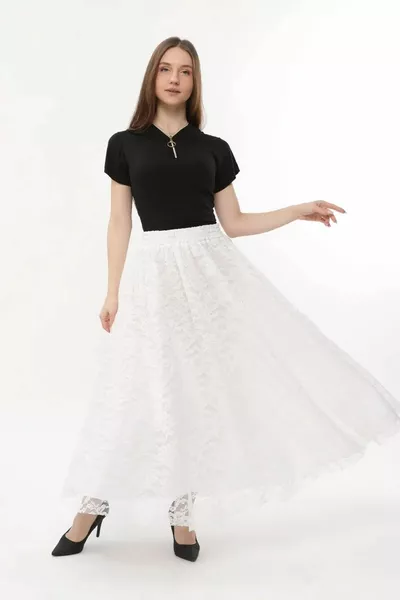 المرأة الدانتيل تول تنورة 