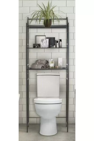 Retodesing Metal WC Back Shelf, Bathroom Toilet Shelf, Paper Holder