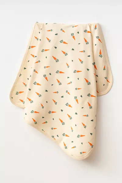 Бебешко одеяло с моркови, натурална памучна,  см, еднослойно