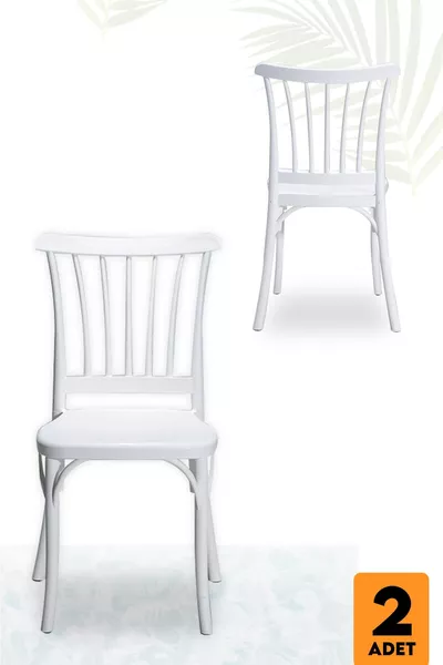 Home Violet 2 Sedie da Cucina, Balcone e Giardino Bianche