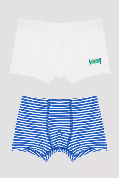 Multicolored Boys' Striped 2-Pack Boxers