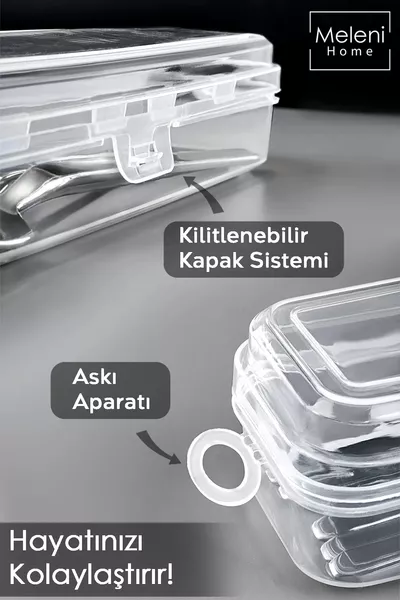 Комплект за съхранение с 6 вилици, ножове и лъжици - Органайзер за сватбени подаръци