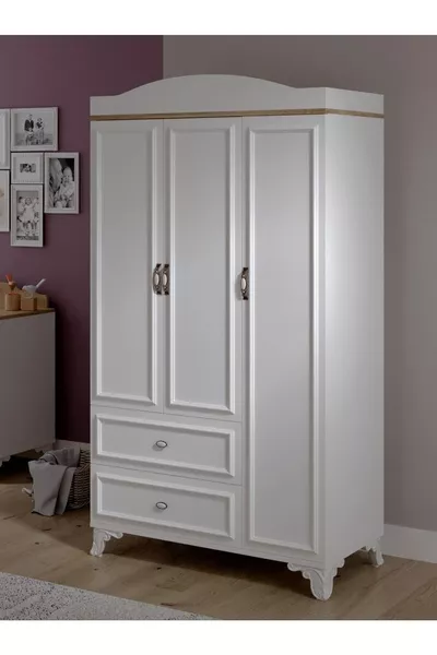 Lisa 3-Door Wardrobe Oak % MDF