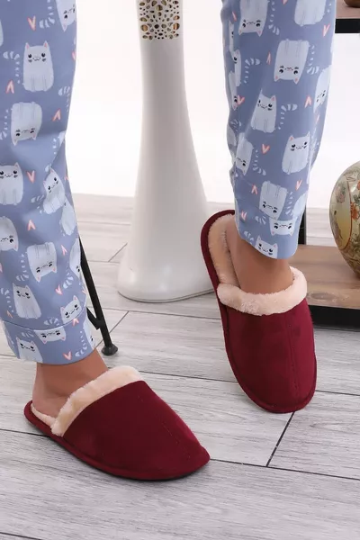 UC  للجنسين الشتاء داخلي النعال الفراء الصوف الشتاء النعال