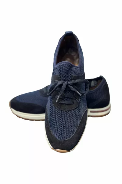 Strickwaren Wandersneakers mit Schnürung Marineblau