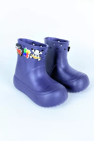 Тъмносини детски ботуши-ботуши за дъжд - Водоустойчиви