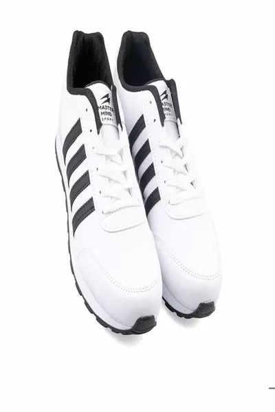 Unisex Wit Zwart Rubberen Zool Antislip Seizoensgebonden Casual Orthopedische Sneakers