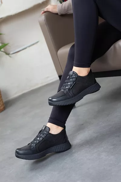 Damen Echtes Leder Extra Casual Freizeitschuhe