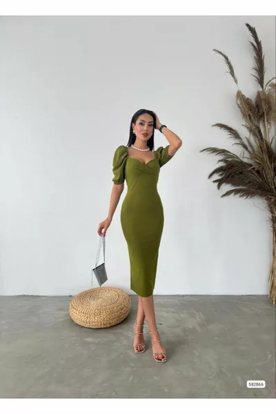 قلب طوق بالون كم ميدي طول مساء اللباس