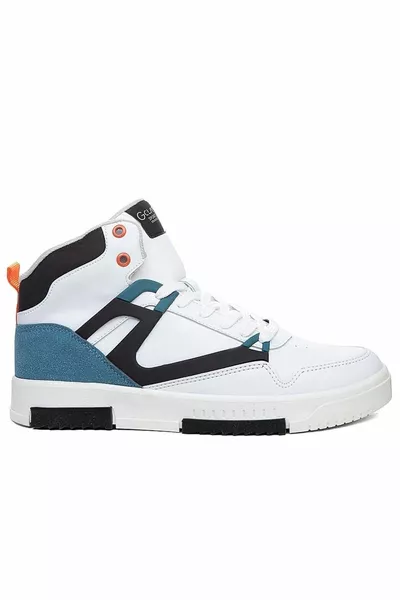 Baskets décontractées à la cheville blanches pour hommes