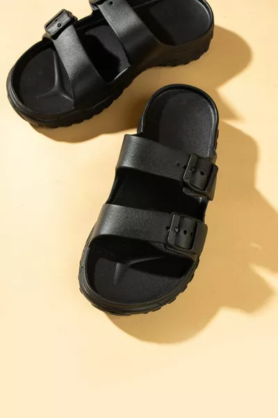 Unisex Nero Eva Mare Mare Medico Infermiera Ospedale Confort Sandali Casual Pantofole