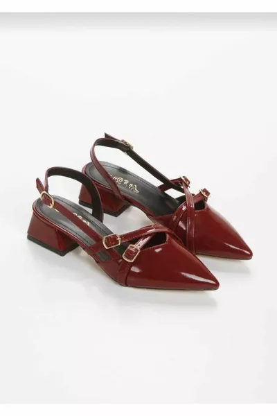 Open rug Puntige neus Korte hak Casual ballerina's Dames hakken