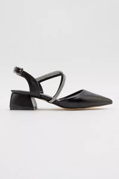 Cross Stone Sandali Con Tacco Da Donna Pelle Nera