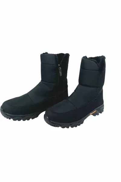 ORTHOPEDIC NON-SLIP THERMO SOLE WATERPROOF NEW MODEL BLACK ZIPPERED WOMEN'S BOOTS