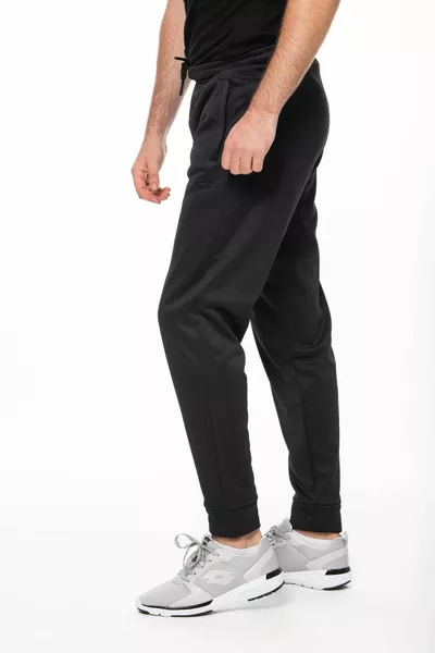 Joggingbroek Heren Zwart-fleece Broek Pl- NIEUW 