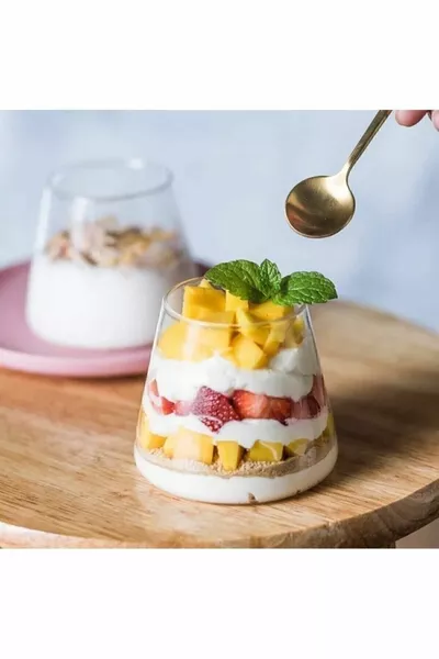 Magnolia Cup Borosilicate Heat Resistant Cone Presentation And Soft Drink Cup  ml