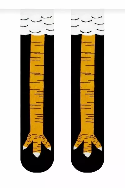 Set of 2 Colorful Chicken Feet Patterned