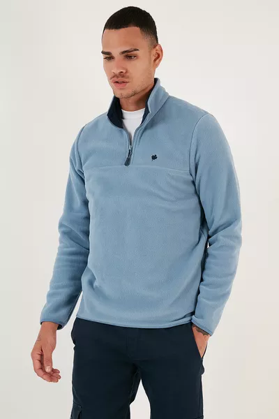 Slim Fit Anti-Pilling Winter Fleece with Brushed Interior, Boat Neck, Men's Fleece 