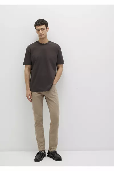 Jake Black Dunkelbeige Gabardinehose 