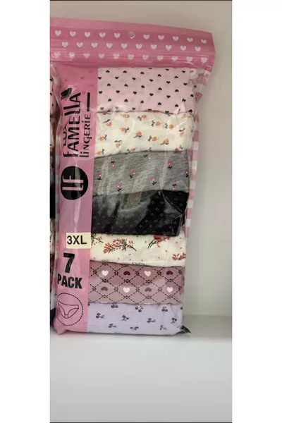 7-частен пакет Боксерки за жени от памучно трико с различни цветове и шарки