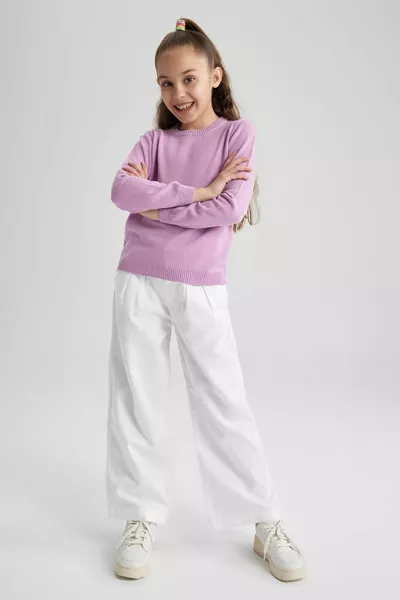 Girl's Bicycle Neck School Sweater au