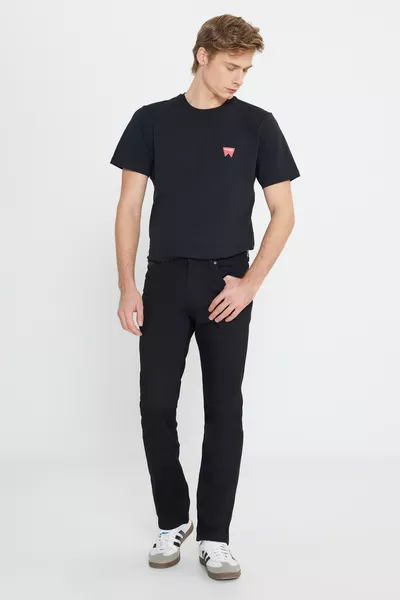 Мужские черные брюки Arizona Straight Fit с обычной посадкой, прямыми штанинами и 5 карманами, эластичные