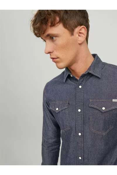 JJESHERIDAN SHIRT L/S NOOS Black