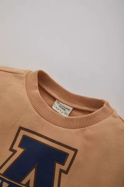 سويت شيرت بقبعة دائرية مطبوعة للرضع الذكور wn