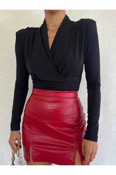 مبطن مزدوج الصدر نموذج ساندي بلوزة