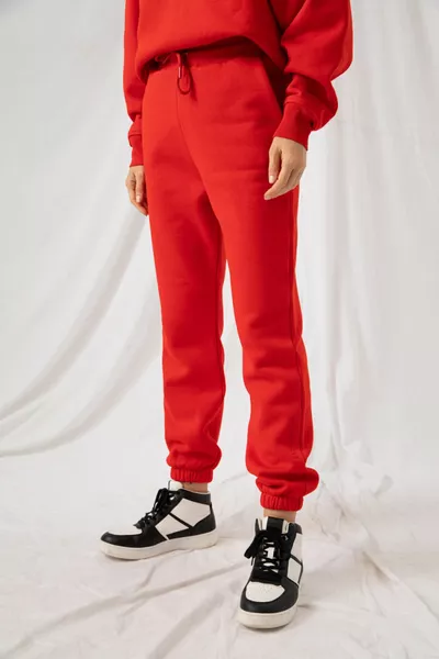 Damen Jogger Rote Jogginghose