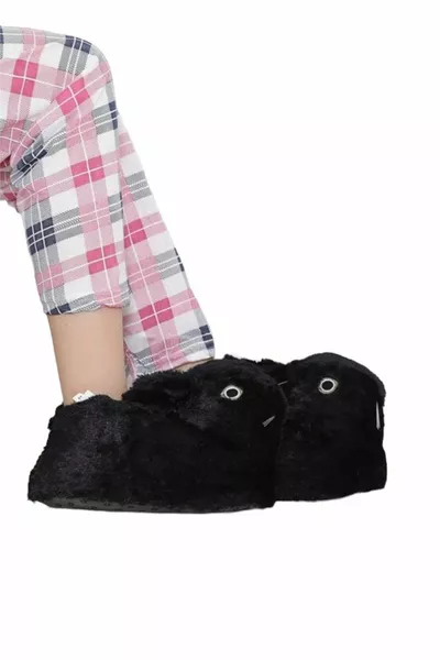 أفخم أرنب الرقم عدم الانزلاق ولا يجعل الضوضاء المنزل باندوف الأسود