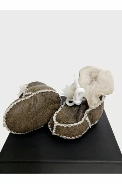 Baby Bio Lammfell Schnürung Baby Stiefel Baby Booties Erste Schritt Schuhe - 