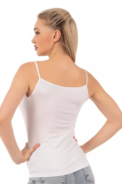 أوزكان  قميص نسائي فاخر من قماش الفيسكوز الساتان، بياقة قابلة للتمدد، مريح، رفيع، بحمالات