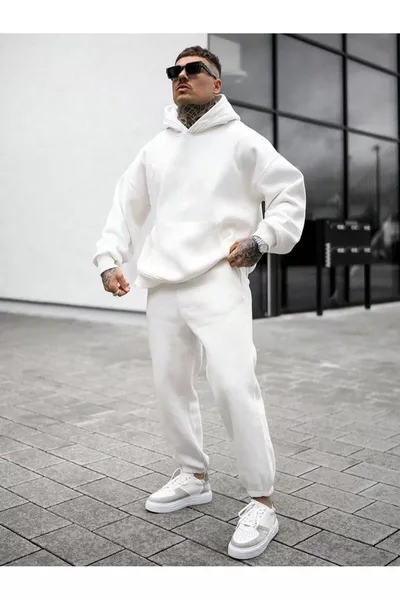 Hooded, Oversized, High-Waisted, Fleece-Lined Women's Tracksuit