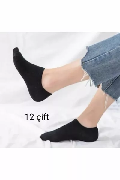  Çift Siyah Patik Çorap – Unisex | Pamuklu | Terletmez | Spor & Günlük Kullanıma Uygun