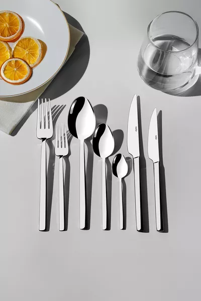 Set di posate Dalyan Sade per una persona, con coltello, forchetta e cucchiaio, confezionato singolarmente