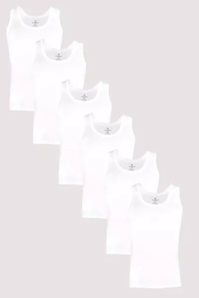 ٦ قطع من قميص داخلي قطن عالي الجودة