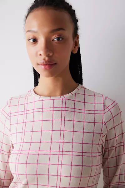 طقم بيجامة بنطلون رمادي مبقع