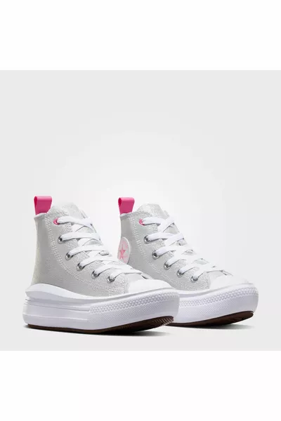 Chuck Taylor All Star Move Platform Sparkle Enfants Baskets Blanches