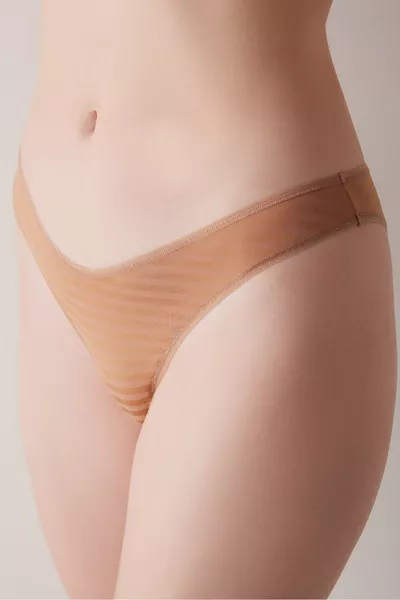 سروال داخلي برازيلي برونزي بقصة V من إيشنشالز