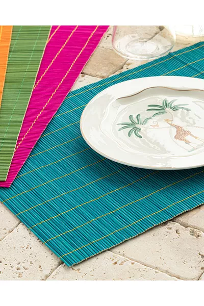 Farleg Bamboo 4-Piece American Placemats Colored