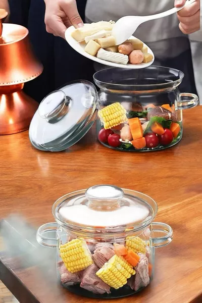 2 Liter Borosilicate Glass Pot