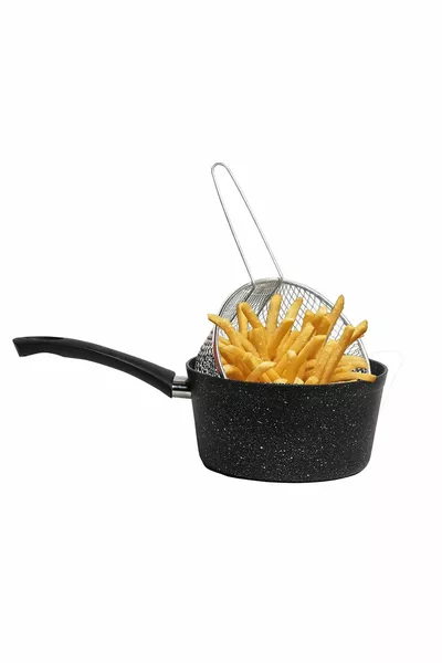 Тиган за пържене Melda Granit  см с кошница за пържени картофи
