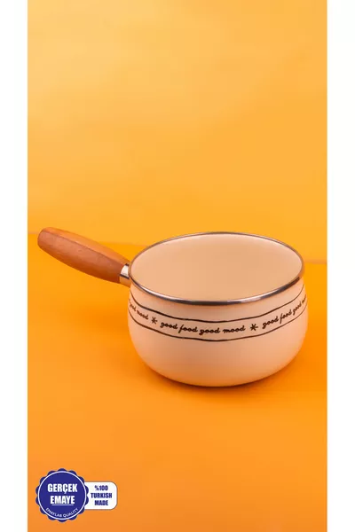 Mood Enamel Boiling Pan with Wooden Handle cm (2.2 LITERS)