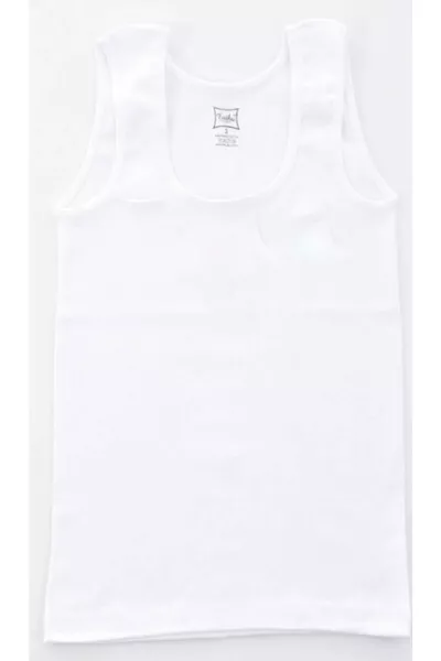 Girls' White Wide Strap Satin Trim Tank Top 6-Pack