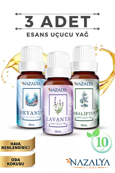 Essential Room Fragrance Oil for Humidifiers Lavender-Eucalyptus-Ocean 3-Piece Set  ml.