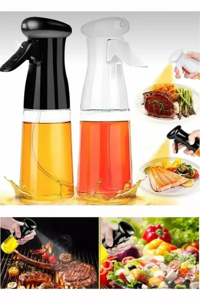 Spray per Cucina da  ml con Nebulizzatore, Bottiglia di Vetro per Olio d'Oliva, Aceto e Altri Oli