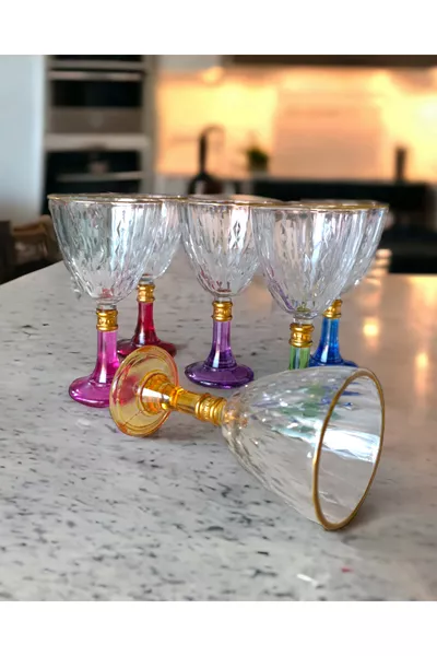 Новогодний набор для воды Chris Cam из 6 стаканов коричневого цвета