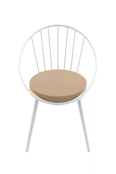 September Metal Wire Chair White Coffee